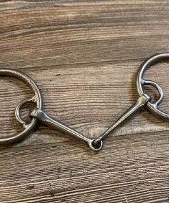 Clark White Locked Smooth Snaffle Bit