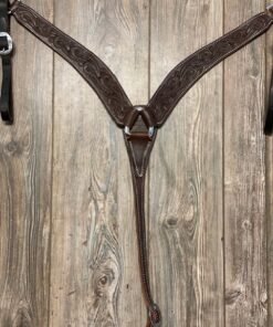 Saddle House Chocolate Tooled Breastcollar