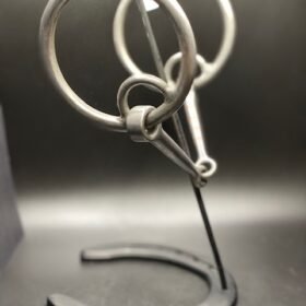 Clark White Locked Smooth Snaffle Bit